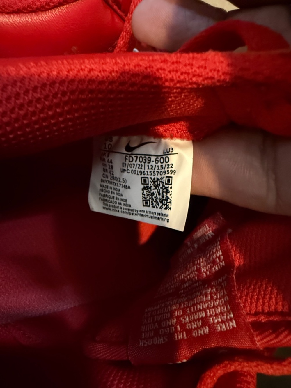 Nike Air Force 1 Low – Red/White – Clean Pair – Size 10 - Picture 3 of 3